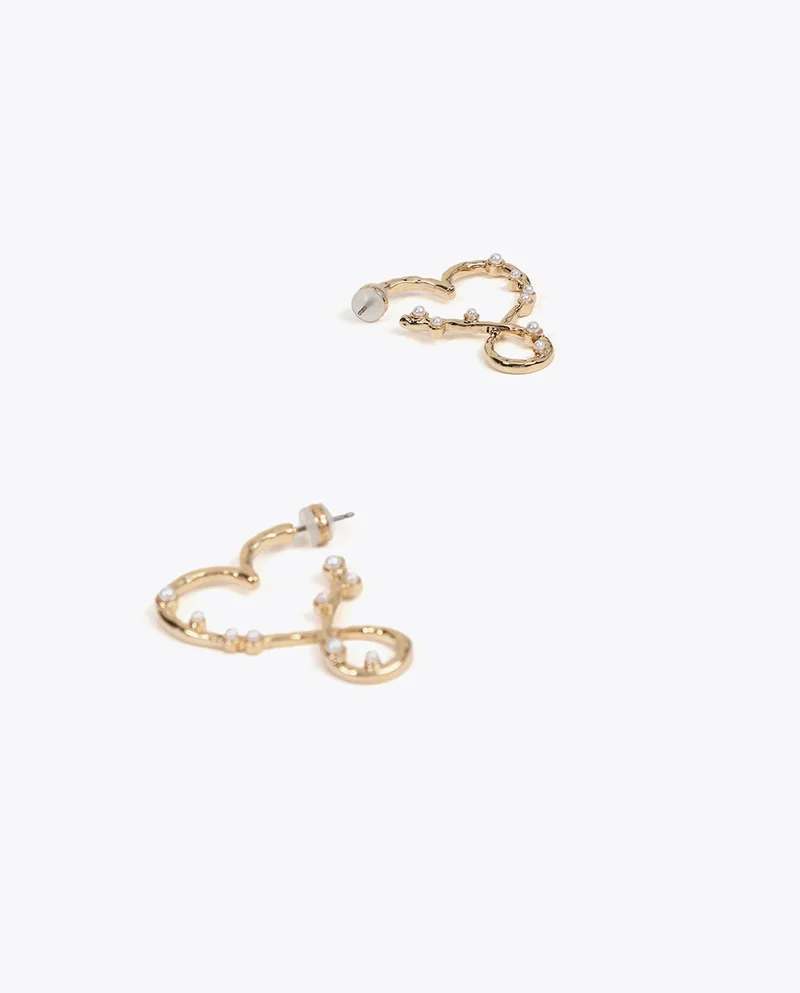 Lola Casademunt Infinity Heart Earrings with Pearls