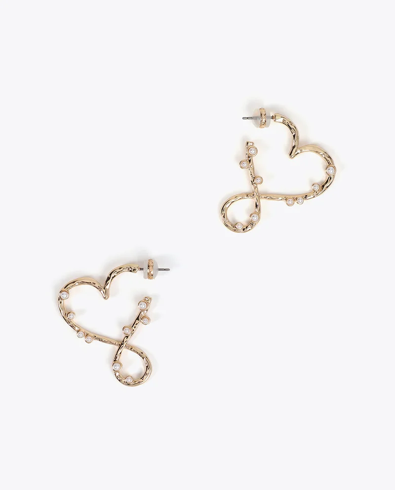Lola Casademunt Infinity Heart Earrings with Pearls