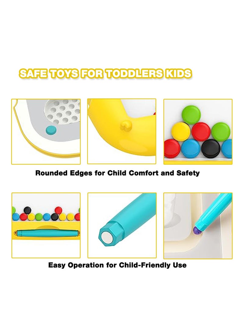 XiuWoo Magnetic Color and Number Maze & Magnetic Drawing Board, Double Sides Montessori Toys  - Image 5