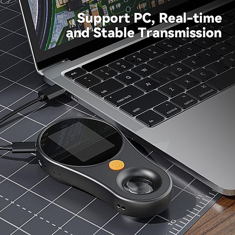 Handheld Digital Microscope Portable Magnifier With Light 2 Inch IPS Screen For Scientific Observation Repair Black - Image 4