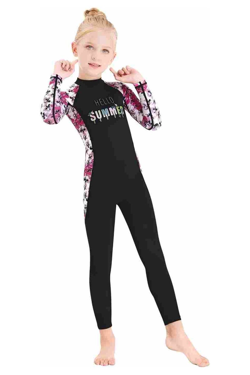 آي ميس يو ملابس سباحة للأطفال لكامل الجسم، ملابس سباحة بأكمام طويلة للأولاد والبنات من سن 3 إلى 12 عامًا، ملابس سباحة خارجية سريعة الجفاف للحماية من الشمس - Image 1