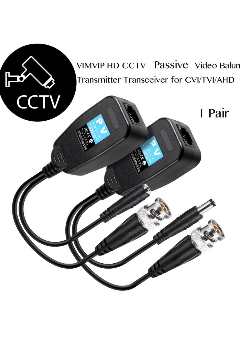 SANMUGEED Video Data Power Balun Connector CCTV HDTVI/CVI/AHD/CVBS BNIB BNC to RJ45, 1 Pair - Image 3