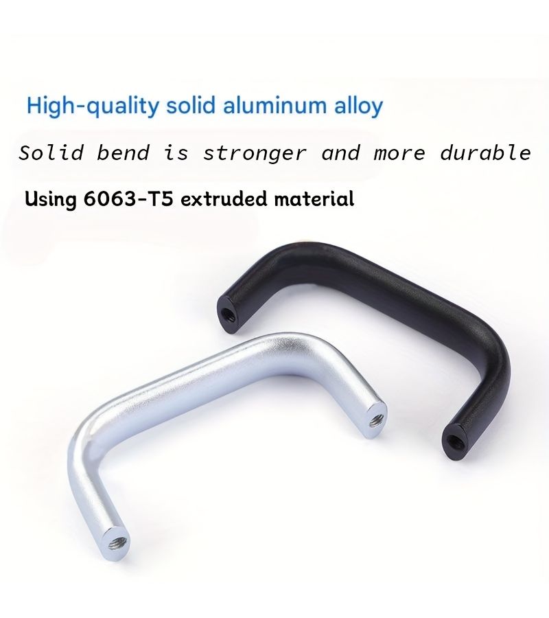 2 Pcs Black Aluminum Alloy Oval Cabinet Drawer Handle Solid Industrial Cabinet Door Handle - Image 4