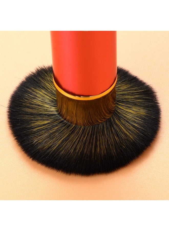 Sliverdew 2 Pieces Retractable Kabuki Brush For Makeupportable Blush Brushes Makeup Brushes Contour Brush Kabuki Foundation Brush Powder Brush Travel Makeup Brushes Extensible Makeup Brush Set With Cover - Image 2