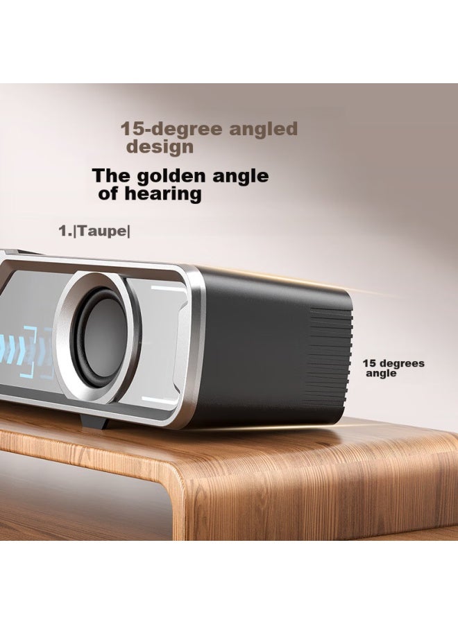 Newmine Bt801 Speaker Computer Speakers Home Desktop Wired Long Bar Gaming Bluetooth Speaker With Microphone Integrated Subwoofer Rgb Cool Atmosphere Light Effects - Image 2