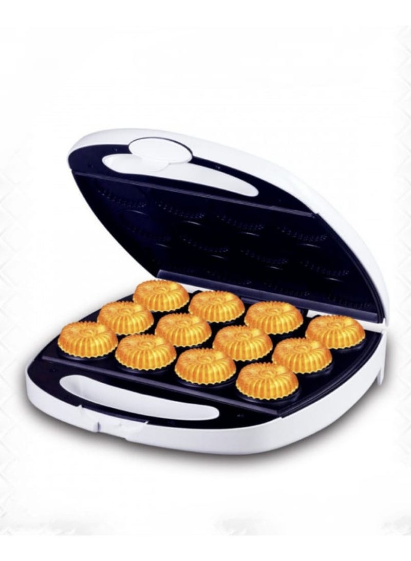 Mamul Maker 12-Piece Cookie Maker, Non-Stick Electric Cookie Press for Effortless Baking, Perfect for Mamul, Traditional Cookies, Snacks & Desserts – Easy-to-Clean, White  - Image 1