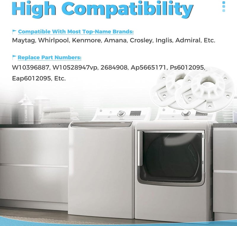 MOOTVGOO طقم محور غسالة W10396887 W10528947 بديل من 2 عبوة لماركات Maytag Bravos Whirlpool Kenmore - Image 4