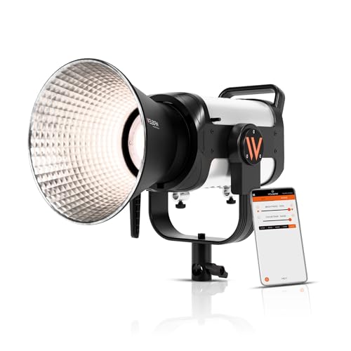 Welborn VL-300B LED COB Light with App Control 18CM Reflector 300W - 3200K-5600K Adjustable Color Temperature, AC Powered, Ideal for Photography & Video Shooting (300B) - Image 1