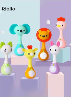 Riolio Newborn Teething Chew Toy Hand Rattle for 0-1 Year Olds - Educational Grip Training and Soothing Infant Toy (Random one)  - Image 1