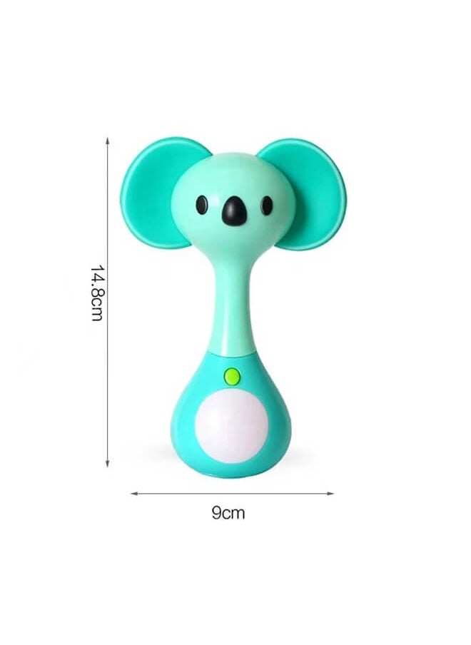 Riolio - Newborn Teething Chew Toy Hand Rattle for 0-1 Year Olds - Educational Grip Training and Soothing Infant Toy (Random one) - Image 1
