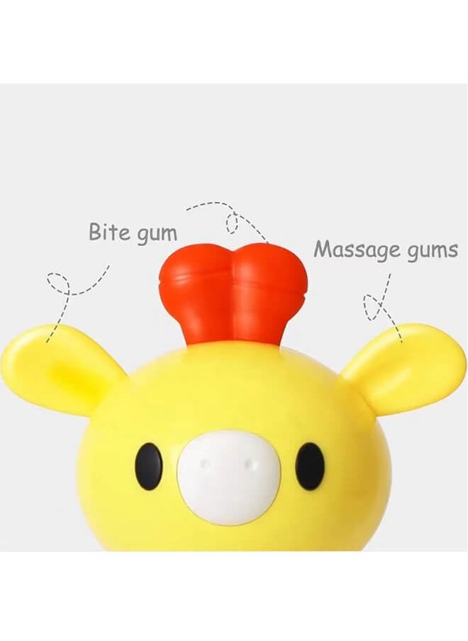 Riolio - Newborn Teething Chew Toy Hand Rattle for 0-1 Year Olds - Educational Grip Training and Soothing Infant Toy (Random one) - Image 1
