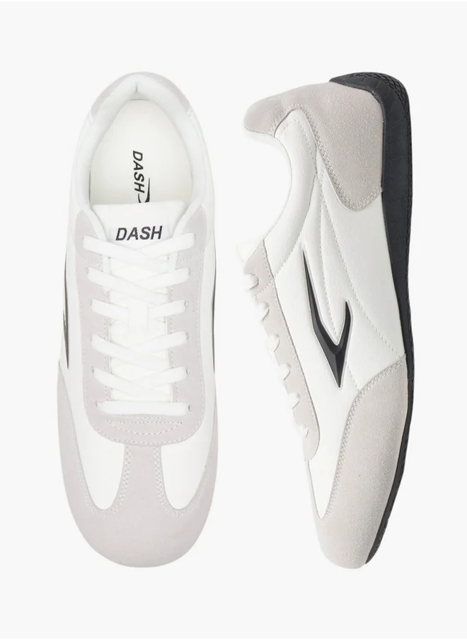 داش Men's Logo Detail Sports Shoes with Lace-Up Closure