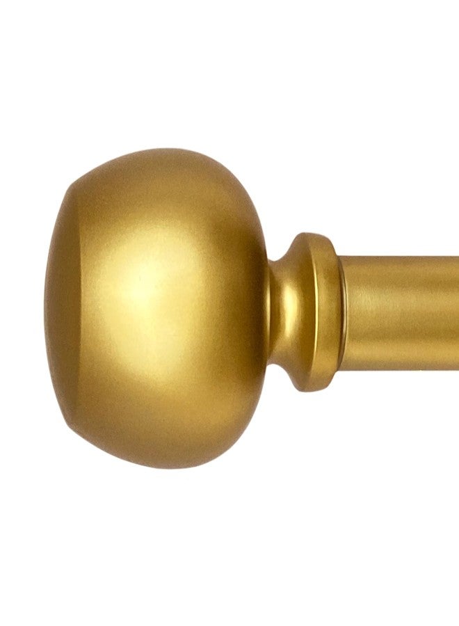 Decopolitan Morena II 12-20 Inch Adjustable Side Curtain Rod Set Pair, 1 Inch Diameter in Brass - Image 1