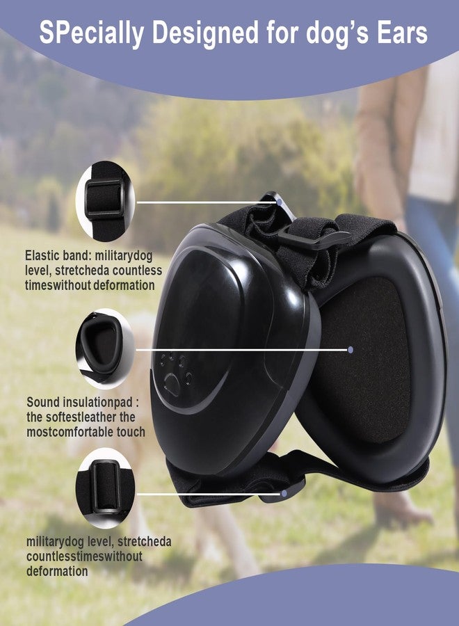 KOPBTBOY Dog Ear Muffs, Dog Earmuffs Noise Protection, 29dB NRR Noise Canceling Ear Muffs for Dog, Dogs Noise Cancelling Headphones (black, XL) - Image 3