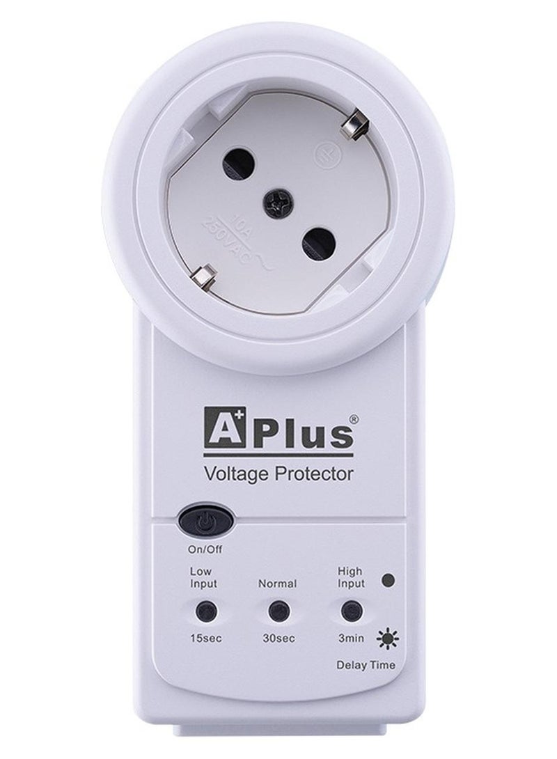 APLUS A Plus Home Appliance Protector 10A Voltage Protector Prevents Damage to Electrical and Electronic Equipment 360 degree plug rotation - Image 1