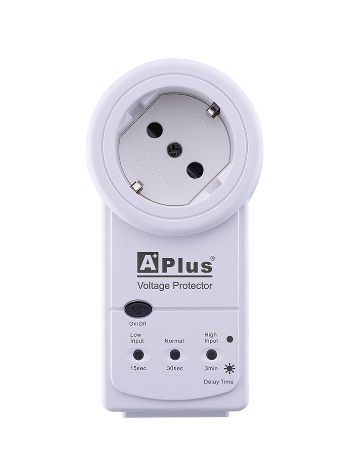 APLUS - A Plus Home Appliance Protector 10A Voltage Protector Prevents Damage to Electrical and Electronic Equipment 360 degree plug rotation - Image 1