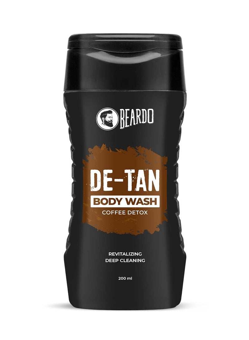 Beardo De-Tan Body Wash for Men 200ml Tan Removal and Caffeine Body Wash Detan With Coffee and Aloe Extracts For Body and Face Refreshing Fragrance - Image 1