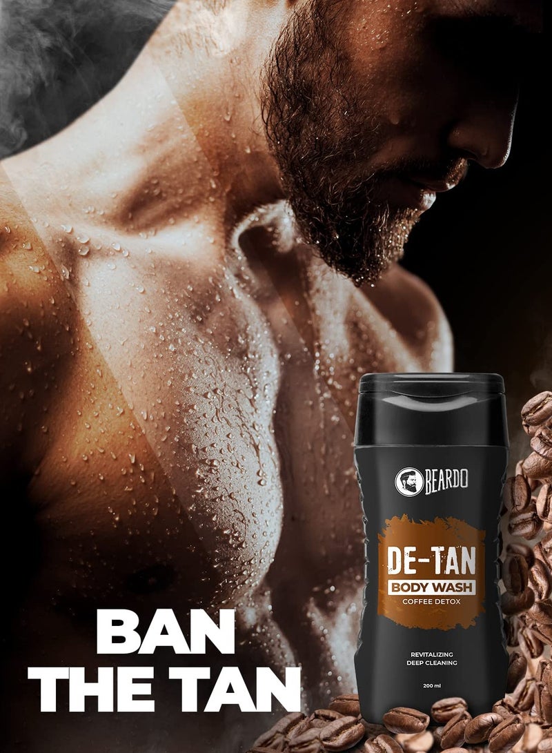 Beardo De-Tan Body Wash for Men 200ml Tan Removal and Caffeine Body Wash Detan With Coffee and Aloe Extracts For Body and Face Refreshing Fragrance - Image 4