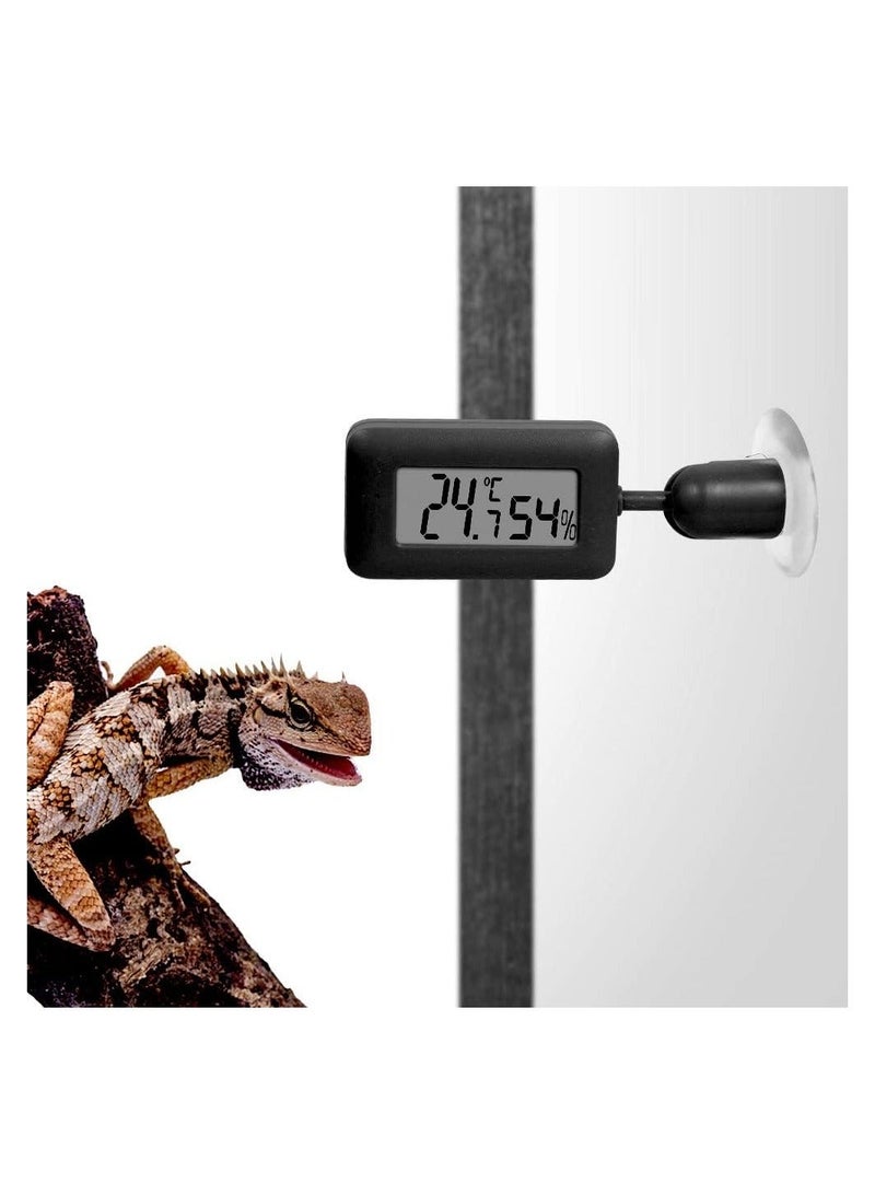 NIBEMINENT Reptile Hygrometer Thermometer, LCD Digital Thermometer Humidity Gauge with Backlight, for vivarium Greenhouse Incubator, Black, 1 Pcs - Image 5