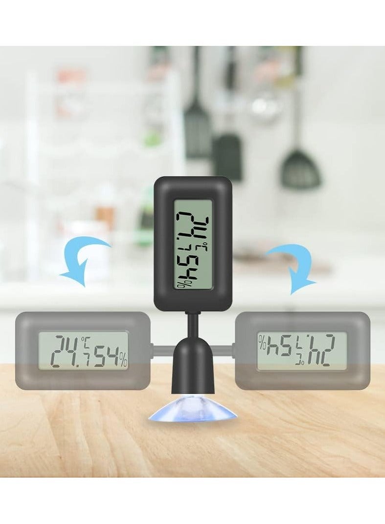 NIBEMINENT Reptile Hygrometer Thermometer, LCD Digital Thermometer Humidity Gauge with Backlight, for vivarium Greenhouse Incubator, Black, 1 Pcs - Image 4