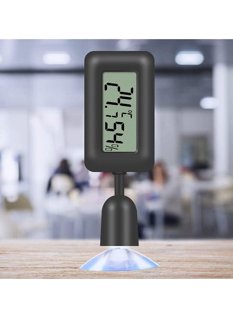 NIBEMINENT Reptile Hygrometer Thermometer, LCD Digital Thermometer Humidity Gauge with Backlight, for vivarium Greenhouse Incubator, Black, 1 Pcs - Image 3