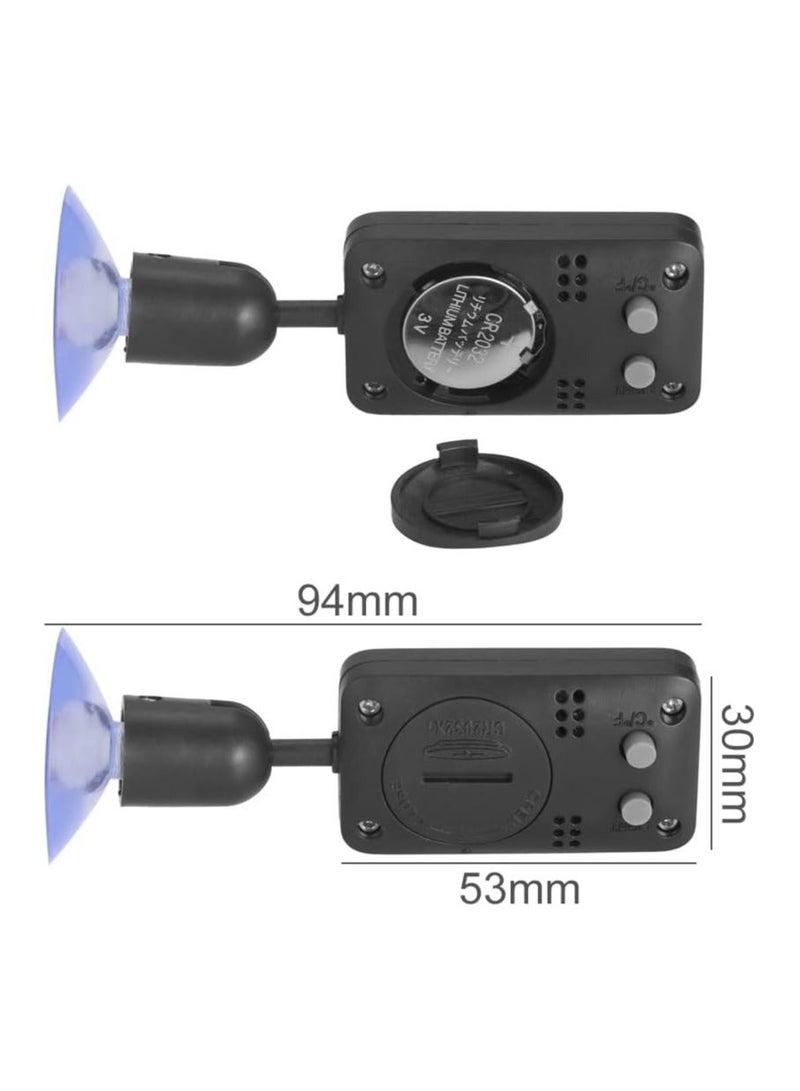 NIBEMINENT Reptile Hygrometer Thermometer, LCD Digital Thermometer Humidity Gauge with Backlight, for vivarium Greenhouse Incubator, Black, 1 Pcs - Image 2