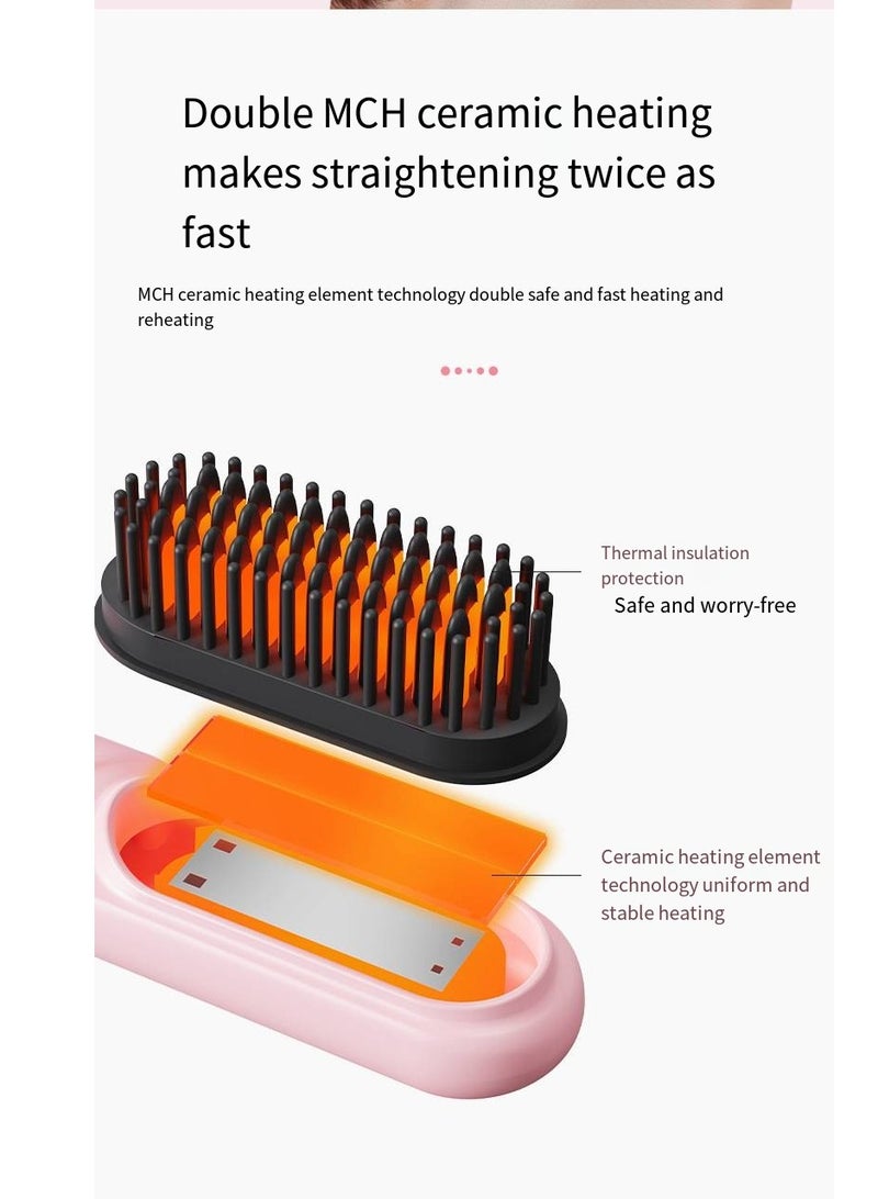 general Mini Ionic Straightening Comb – Travel-Friendly Straightener & Curler for Men/Women, Dual-Use Hair Styling Tool - Image 4