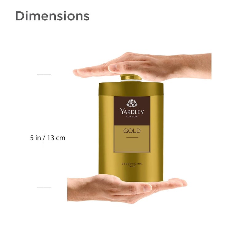 Yardley London Gold Deodorizing Talc Talcum Powder Men 100gm - Image 5