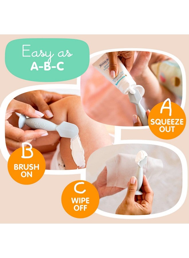 بيبي بام برَش ملعقة كريم الحفاضات الصغيرة من بومكو مع حقيبة - ملعقة خالية من مادة BPA، ملعقة ناعمة ومرنة للحفاضات، أداة وضع كريم الحفاضات، مستلزمات أساسية من ابتكار الأم، أساسيات حقيبة الحفاضات، ملعقة معجون الحفاضات - Image 4