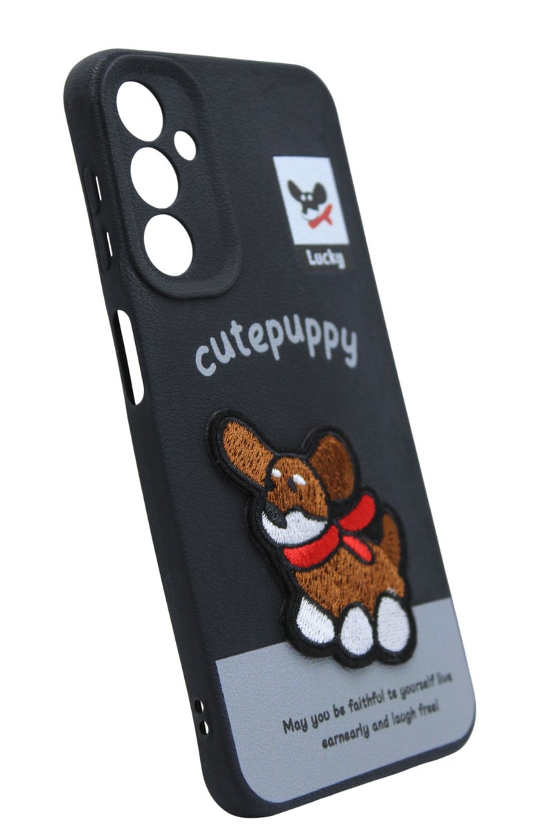 CFS C.F.S Plastic Back Cover With Cute Design For Samsung Galaxy A15 / Samsung Galaxy A24 / Samsung Galaxy A25 - Black & Grey 1 - Image 2