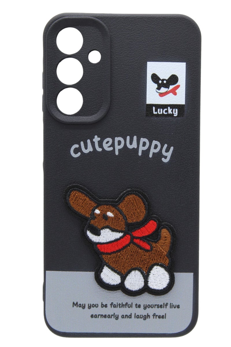 CFS C.F.S Plastic Back Cover With Cute Design For Samsung Galaxy A15 / Samsung Galaxy A24 / Samsung Galaxy A25 - Black & Grey 1 - Image 1