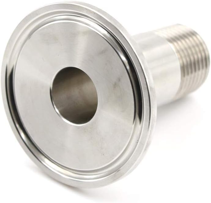 beduan 1.5" Tri Clamp to 3/4" NPT Male Stainless Steel Sanitary Fitting Home Brew Connector (Ferrule OD 50.5mm) - Image 1