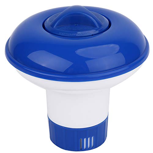 YLYL Premium Hot Tub/Spa/Pool Chlorine Floater Chlorinator/Bromine Floater, Chemical Floating Dispenser for Pools, 1.5 Inch Tablet Holder Automatic Tablets Floaters Blue with white 4.92*4.92*5.2inch - Image 1