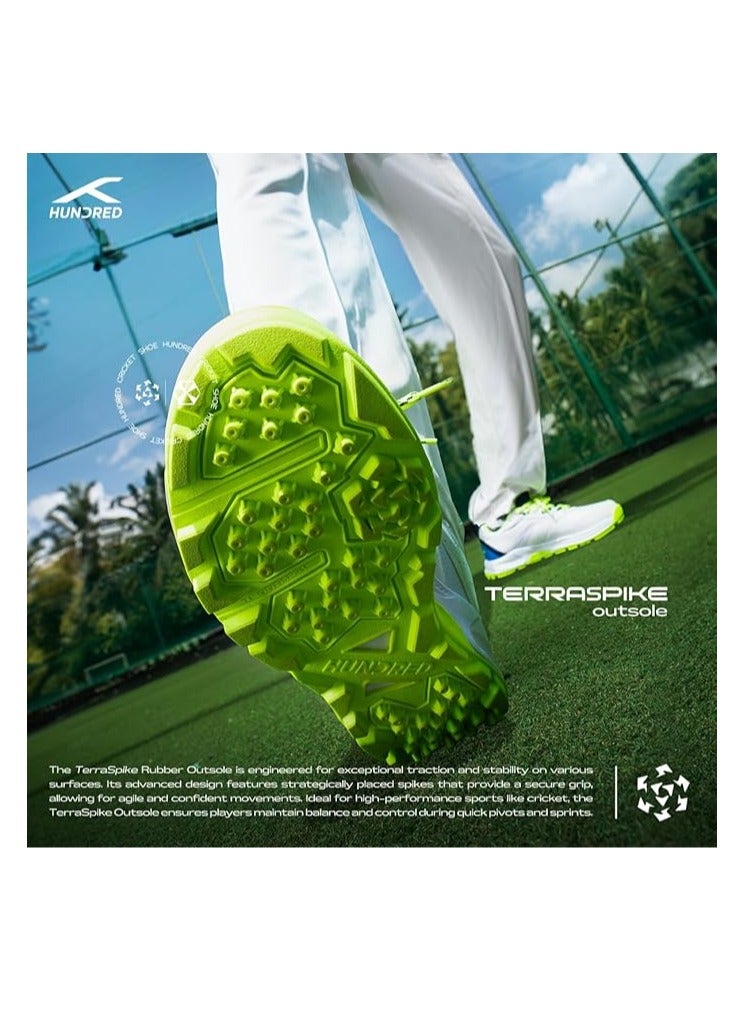 HUNDRED HyperDrive Cricket Shoes | Unisex | TerraSpike Rubber Studs | Vegan Leather/HexaFoam | Lightweight & Highly Durable | Embedded Support Plate for Stability - Image 3