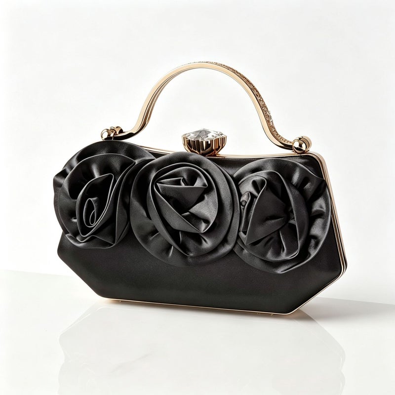 Rose Flower Light Luxury Clutch Bag - Image 3