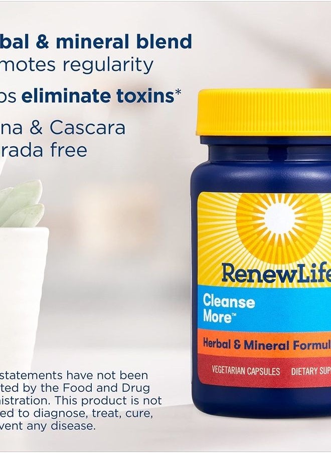Renew Life - Detox Cleanse More, Helps Reduce Bloating & Restore Regularity, Overnight Constipation Relief, Soy, Dairy & Gluten Free, 30 Capsules - Image 1