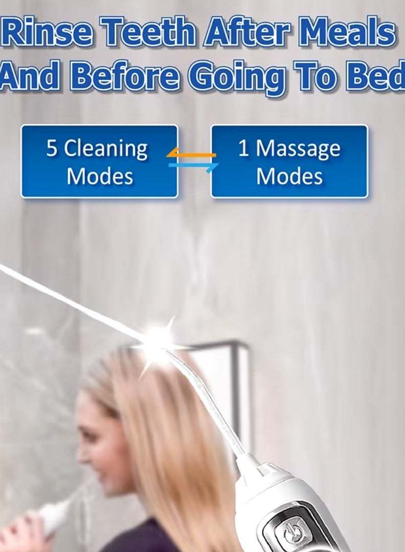 NIKITA.VIVI 320ml Tank Cordless Water Flosser Professional Dental Oral Irrigator, Portable & Rechargeable IPX7 Waterproof Water Flossing for Teeth Cleaning Electric Dental Water Flosser Teeth Cleaner Black - Image 2