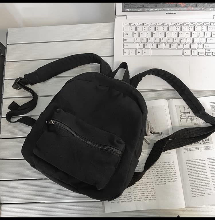 XPONNI Small Backpack Purse for Teen Girls Grunge Accessories Purse Backpack for Women Mini Backpack Purse (Black) - Image 2