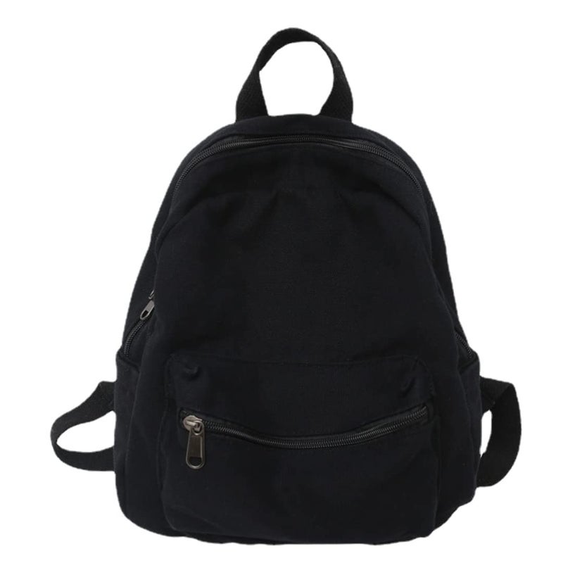 XPONNI Small Backpack Purse for Teen Girls Grunge Accessories Purse Backpack for Women Mini Backpack Purse (Black) - Image 1