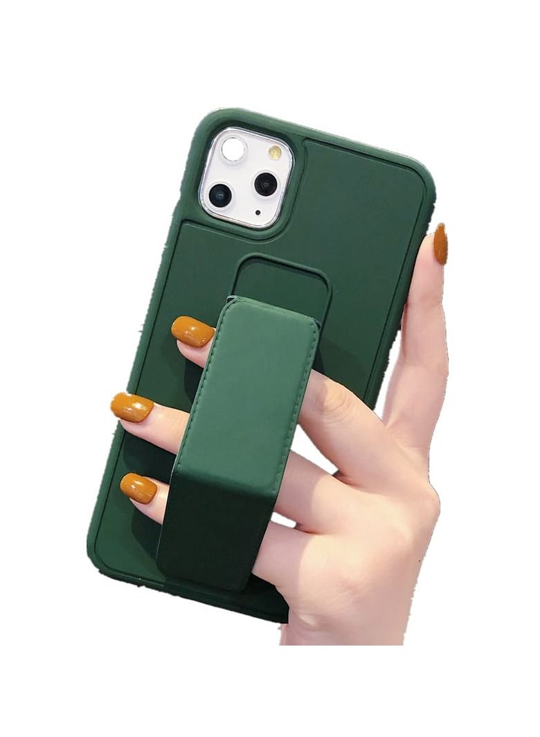 اس-توب حافظة حماية مصممة بغطاء مغناطيسي ومزودة بسوار معصم للحمل تتوافق مع جوال هواوي هونر 50 / اللون الاخضر - Image 2