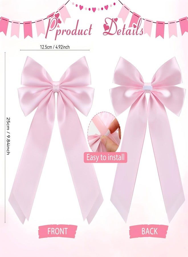 SRCVYLT 6 Pcs Bow Taper Candles Coquette Candle Sticks Decor 10 Inch Valentine Taper Candle Smokeless Unscented Wedding Candles Decor Cowgirl Gifts for Bachelorette Bridal Wedding Bow Party - Image 4