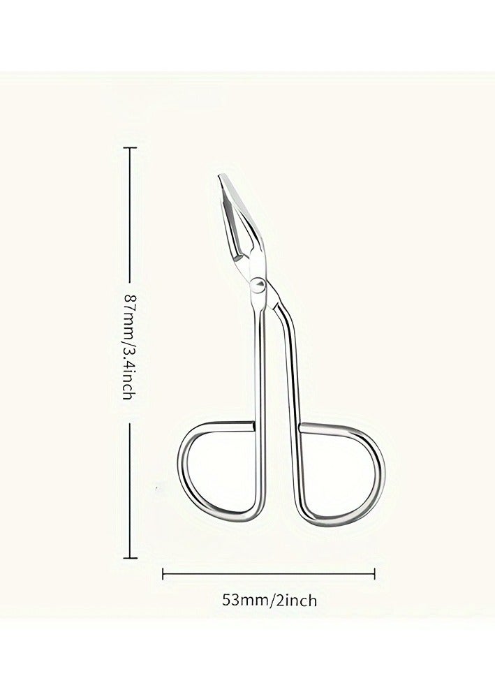 Generic 1pc Multi-Function Stainless Steel Eyebrow Scissors - Precision Tweezer with Comfort Scissor Grip - Gentle Hair Removal for Men & Women, Ideal for Grooming & Beauty,Tweezers Scissor  - Image 4
