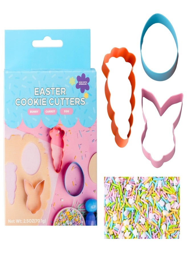 Sweets Indeed Easter Cookie Cutter Kit plus Sprinkles Perfect for baking and cookie decoarting (Spring Cookie Cutters) - Image 1