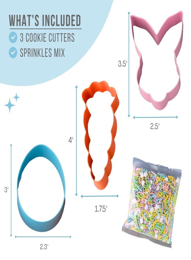Sweets Indeed Easter Cookie Cutter Kit plus Sprinkles Perfect for baking and cookie decoarting (Spring Cookie Cutters) - Image 2