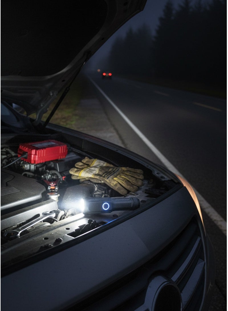 Rechargeable LED Flashlight with USB Port and Zoom Function - Image 1