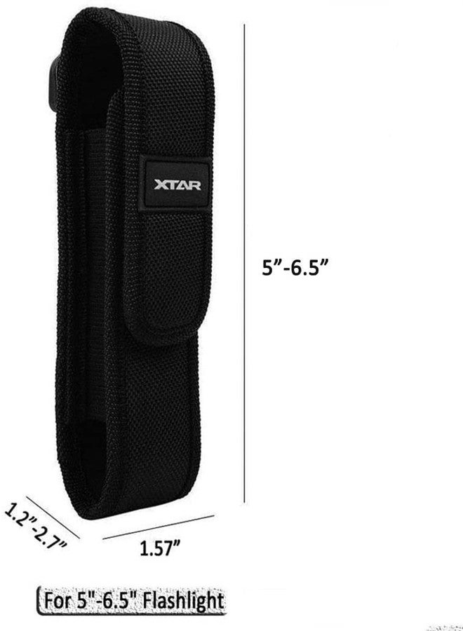 XTAR 2-Pack Flashlight Pouch Holster Holder for 5"-6.5" Flash Light Compatible with Fenix UC30 UC35 E35 Surefire G2X 6P 6PX E2L 501B 502B Streamlight ProTac XTAR TZ20 (2 Flashlight Holster) - Image 2
