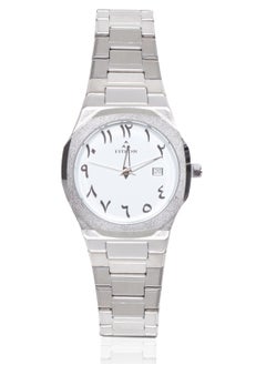 Fitron Fitron Men's Silver Wrist Watch with Date and White Dial with Arabic Numbers  - Image 1