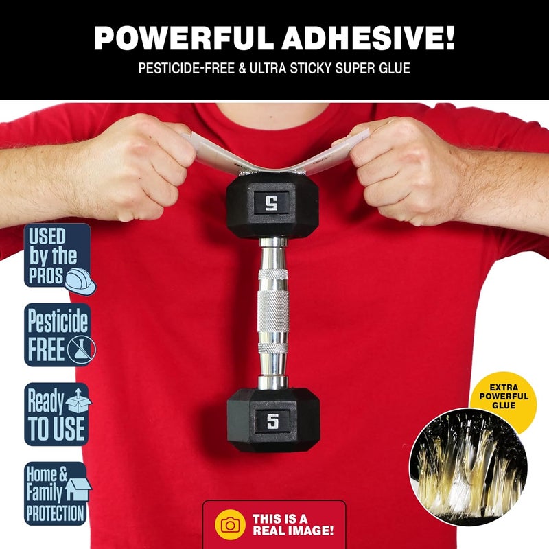 Catchmaster Small Mouse and Insect Glue Boards, 75-Pack Mouse Traps Indoor for Home, Sticky Pest Control Adhesive for Catching Bugs, Rats & Rodents, Bulk Glue Traps - Image 2