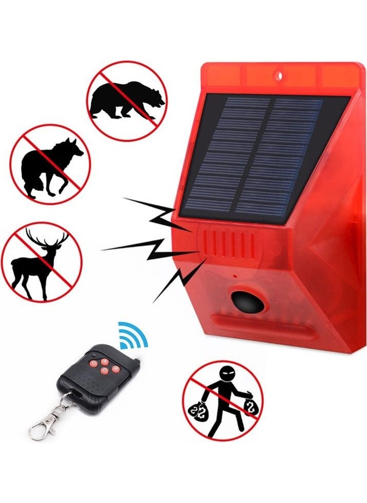 Upway - Solar Powered Solar Voice Alarm System 129 Db Sound PIR Motion Sensor Controlled - Image 1