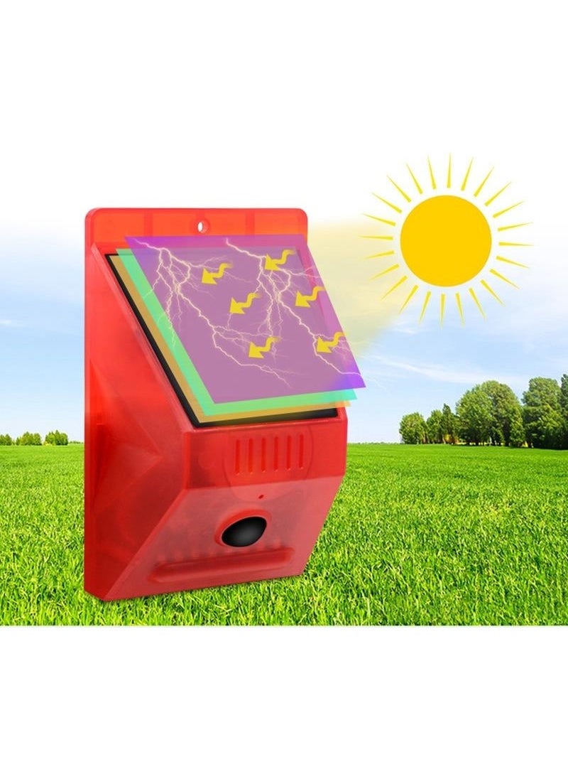Upway - Solar Powered Solar Voice Alarm System 129 Db Sound PIR Motion Sensor Controlled - Image 1